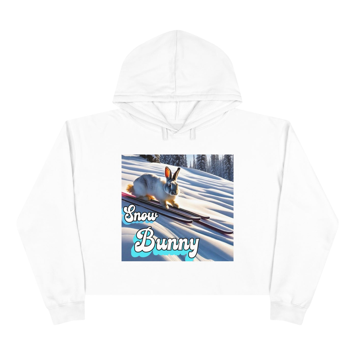 Women's "Snow Bunny" Crop Hoodie