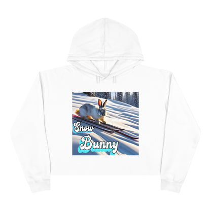 Women's "Snow Bunny" Crop Hoodie