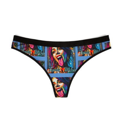 Trendy Women's Thongs - "Trouble Maker" Colorful Design