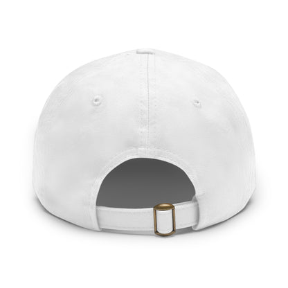 "No Squares in My Circle" Dad Hat with Leather Patch