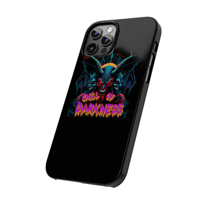 Chill of Darkness Slim Phone Case - Gothic Demon Design