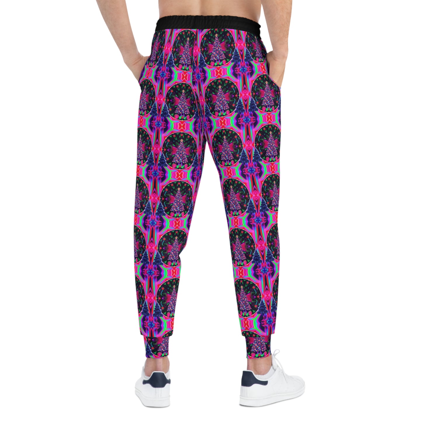 Vibrant Christmas Tree Athletic Joggers - Stylish and Comfortable Activewear