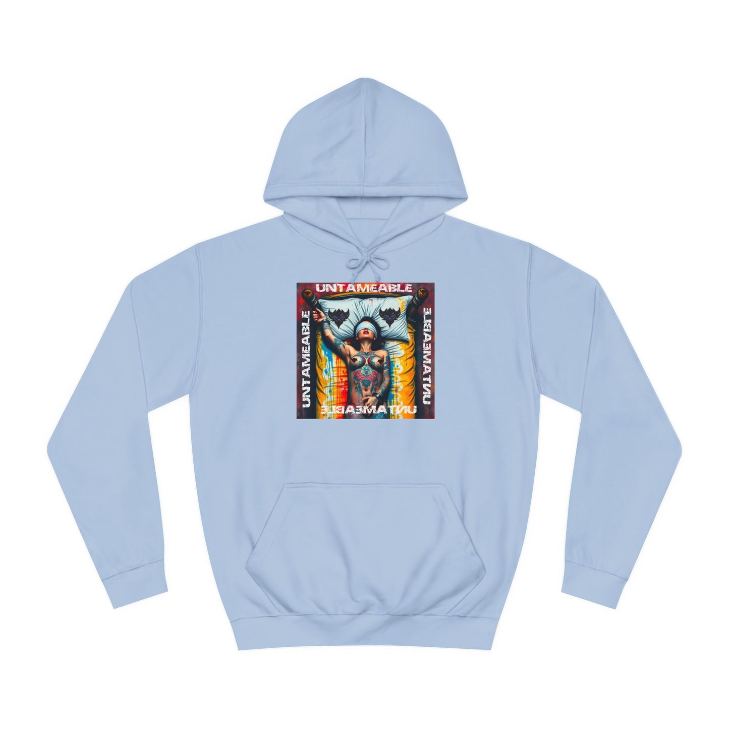 Unisex College Hoodie - 'Untameable' Graphic Design for Trendy Comfort