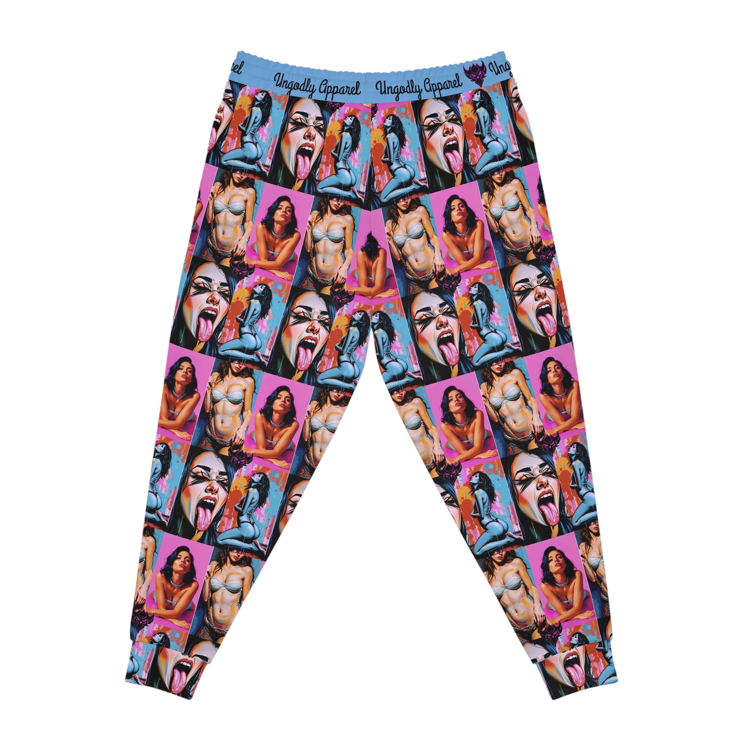 "Kink" Vibrant Artistic Athletic Joggers - Unique Design for Bold Expression