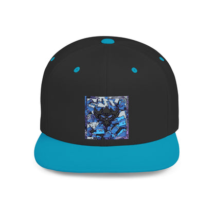 "Ungodly Rolling" Stylish Flat Bill Snapback Hat with Bold Graphic Design