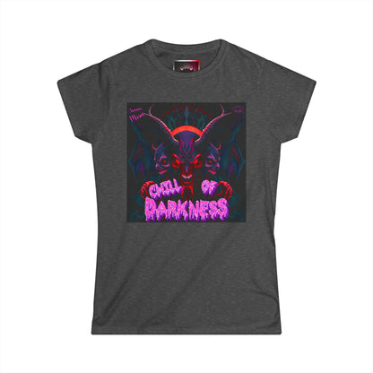 Gothic Graphic T-Shirt - "Chill of Darkness" Women's Softstyle Shirt