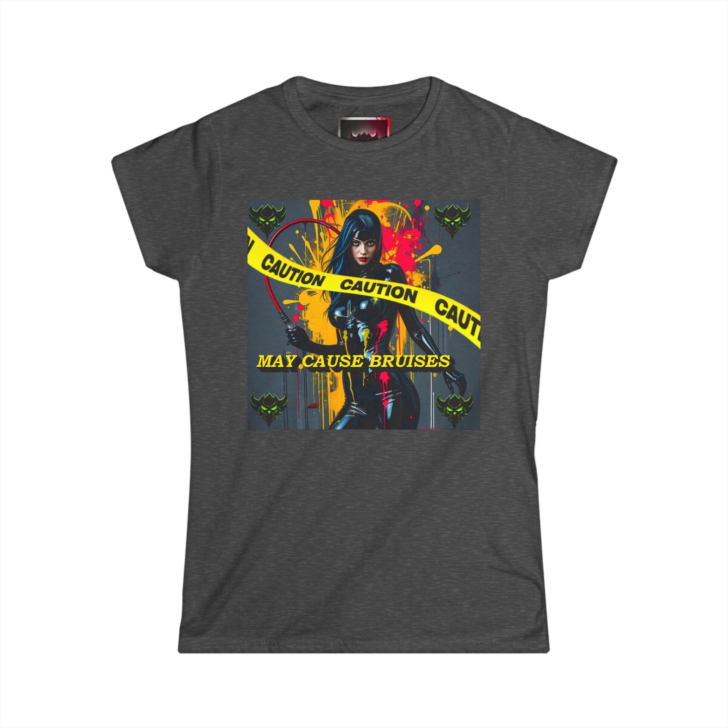 "Caution May Cause Bruises" Graphic Women's Tee - Softstyle Casual Shirt