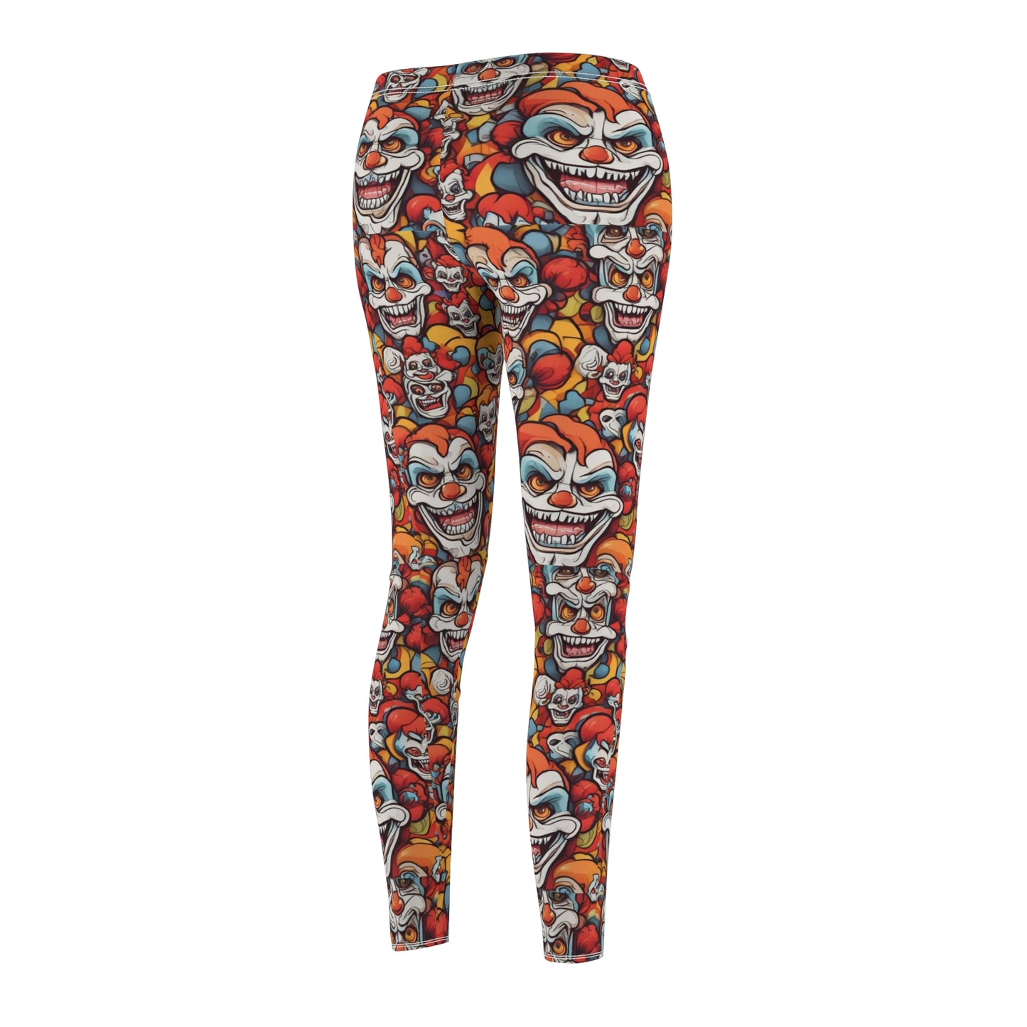 Funky Clown Print Casual Leggings for Women - Trendy Everyday Wear