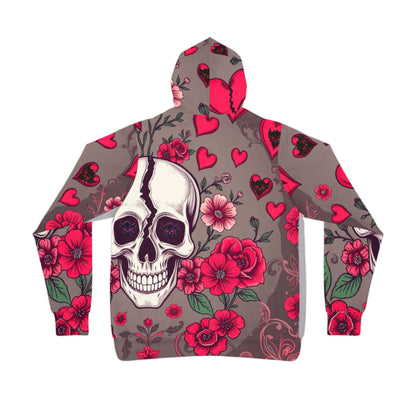 Bold Skull & Floral Athletic Hoodie for Trendsetters