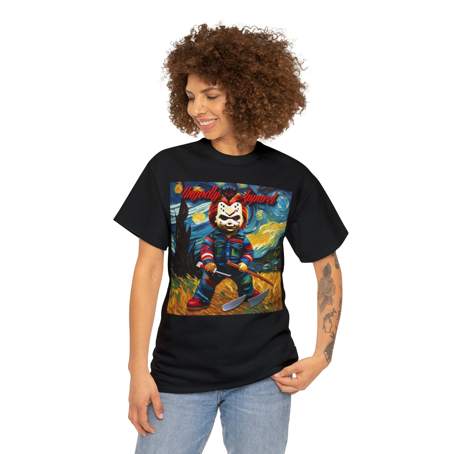 "Chucky/Jason Starry Night" T-Shirt