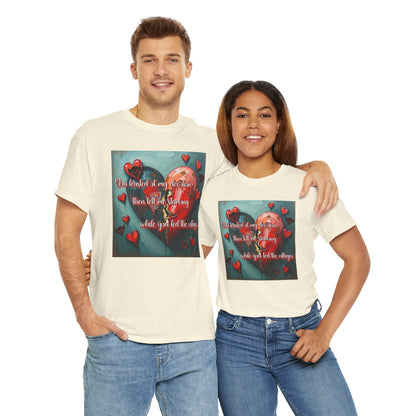 "You Feasted on My Devotion, then left me starving you fed the villages" Heartfelt Love Quote Unisex Heavy Cotton Tee - Perfect for Valentine's Day