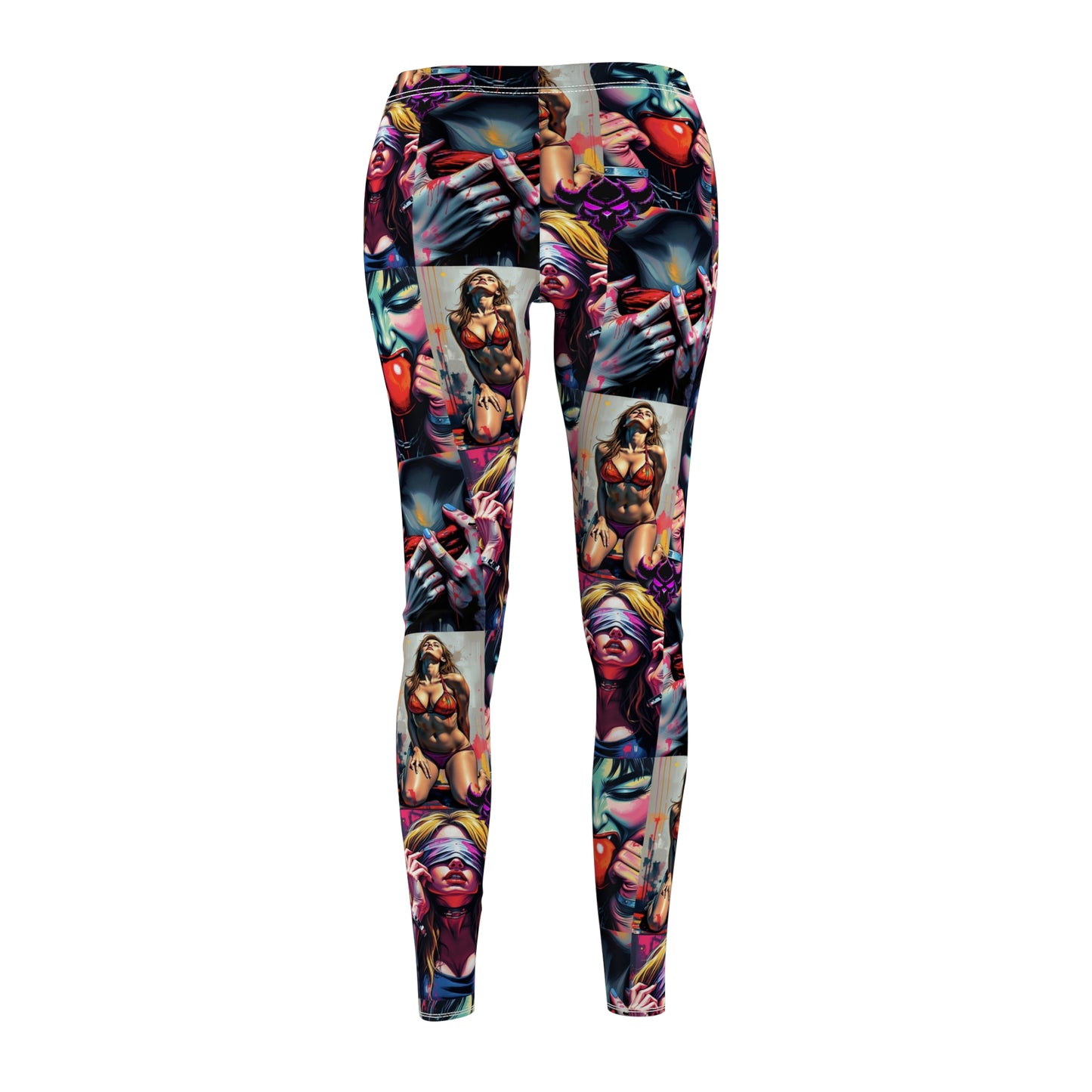 "Ungodly Kinks" Vibrant Women's Graphic Leggings - Casual Fashion for Everyday Adventures