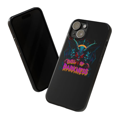 Chill of Darkness Slim Phone Case - Gothic Demon Design