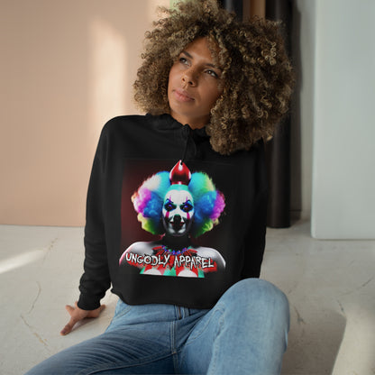 Female Clown Crop Hoodie