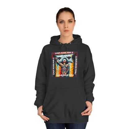 Unisex College Hoodie - 'Untameable' Graphic Design for Trendy Comfort