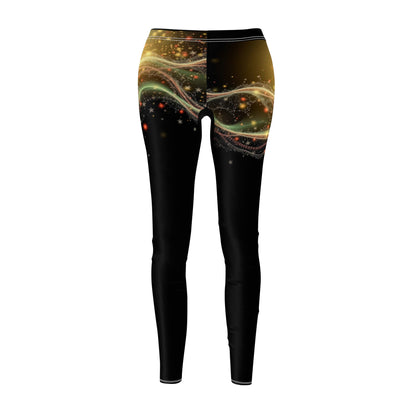 Sparkling Christmas Vibes Women's Casual Leggings - Stylish Comfort for Everyday Wear