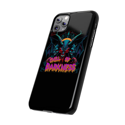 Chill of Darkness Slim Phone Case - Gothic Demon Design