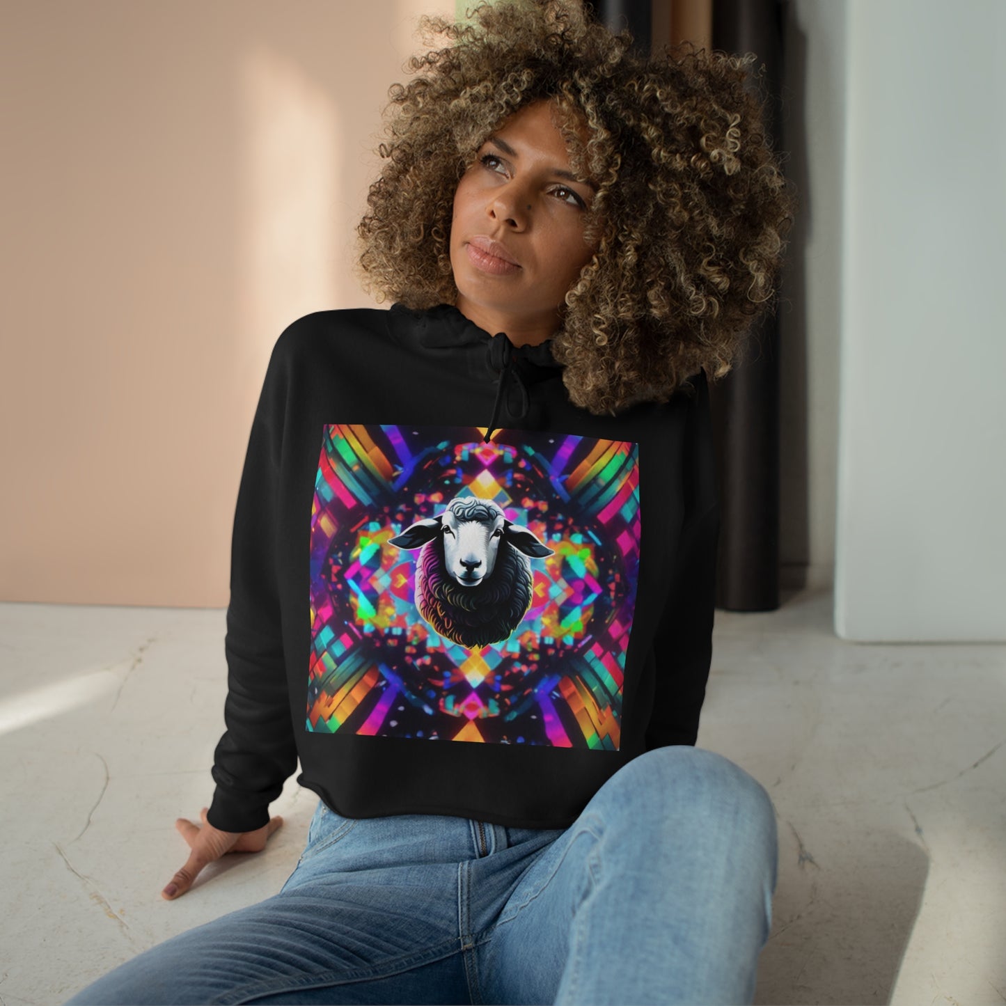 Women's "Black Sheep of the Family" Crop Hoodie