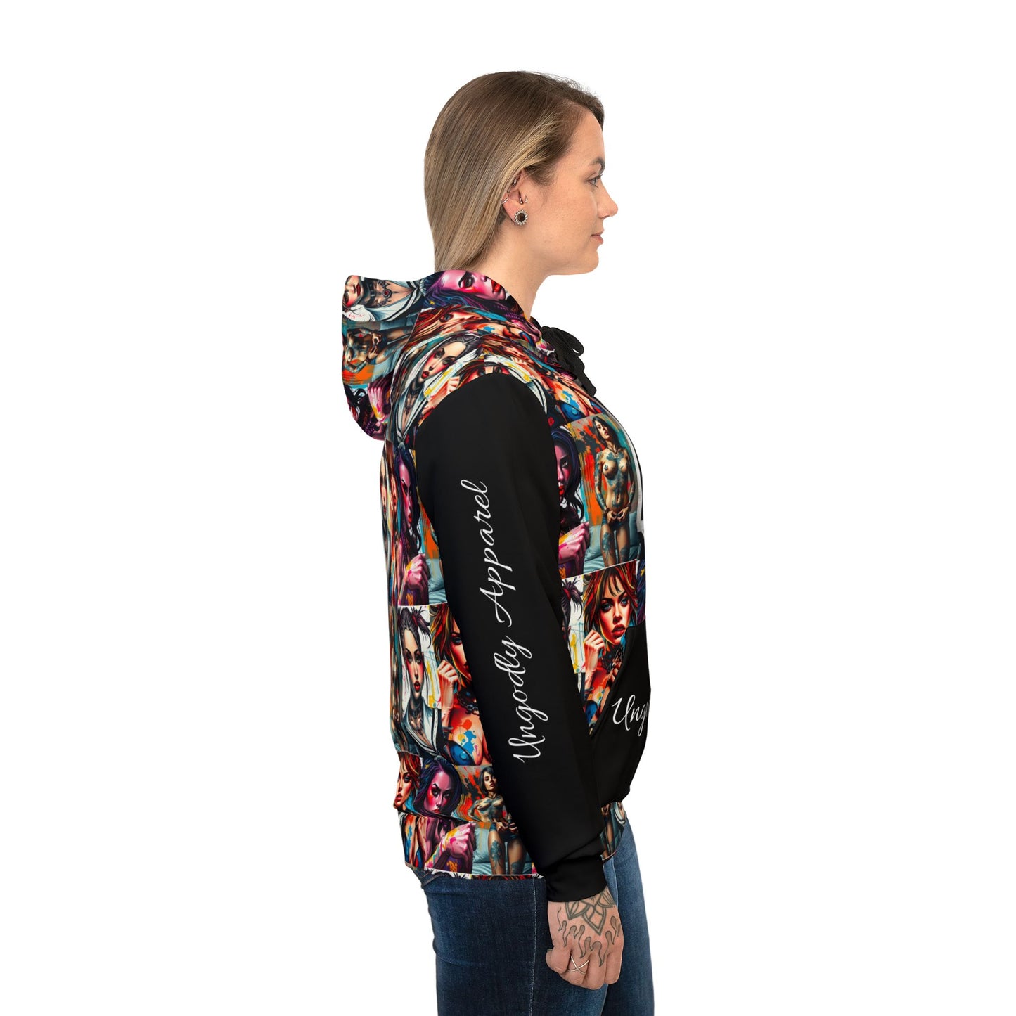 "Fetish" Vibrant Art Print Athletic Hoodie - Expressive and Stylish Wear