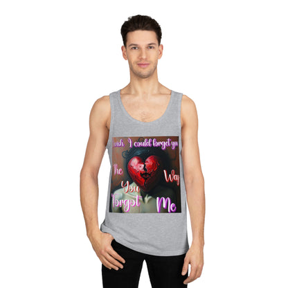 Emotional Unisex Softstyle™ Tank Top - "I Wish I Could Forget You" Design