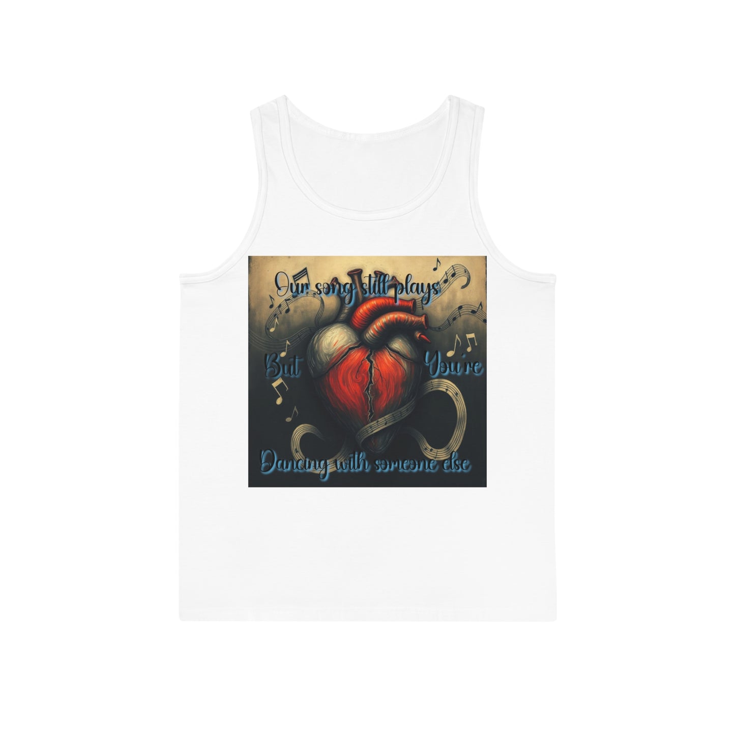 "Our Song Still Plays But You're Dancing with Someone Else" Heartfelt Song Plays Unisex Softstyle™ Tank Top - Perfect for Music Lovers