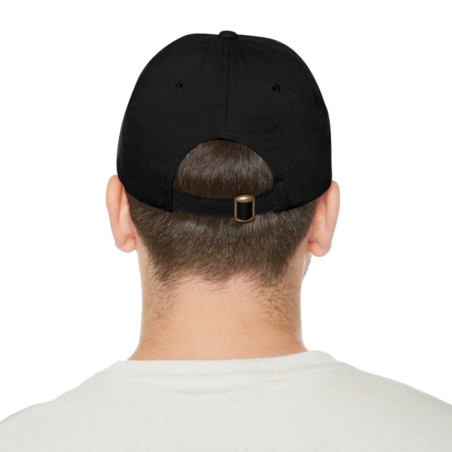 "No Squares in My Circle" Dad Hat with Leather Patch