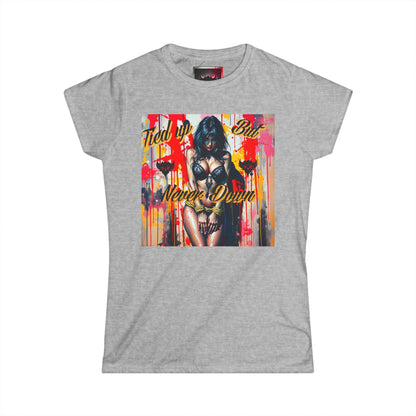 "Tied up, but Never Down" Women's Softstyle Tee