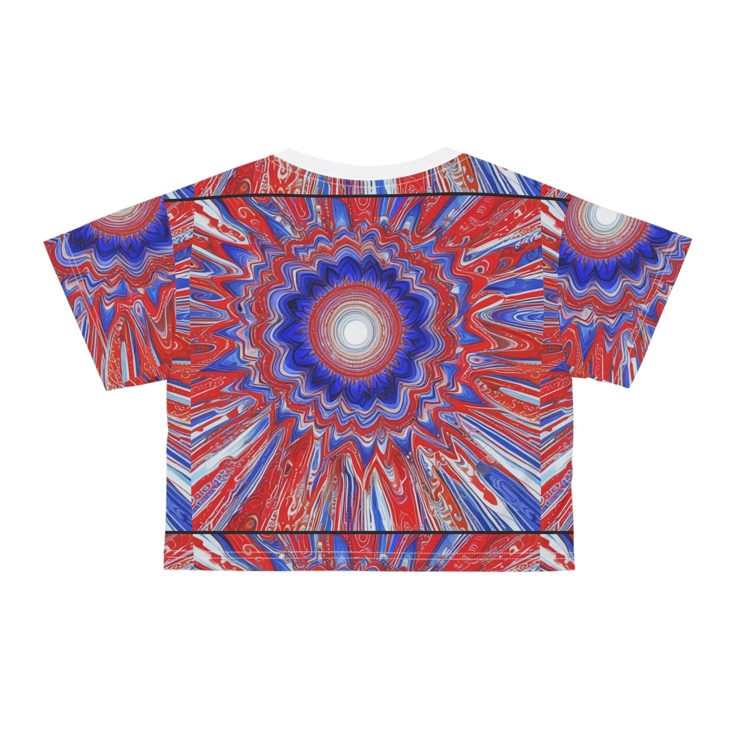 Women's "4th of July Tie Dye" Crop Tee