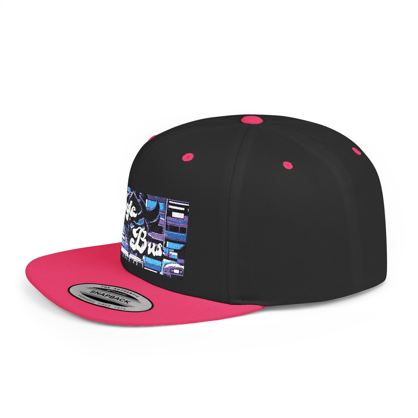 "Struggle Bus" Flat Bill Snapback Cap - Trendy Streetwear Hat for Everyday Wear