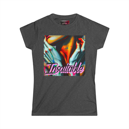 "Insatiable" Women's Softstyle Graphic Tee - Bold Vibrant Art for Everyday Wear