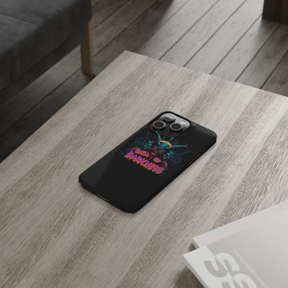 Chill of Darkness Slim Phone Case - Gothic Demon Design