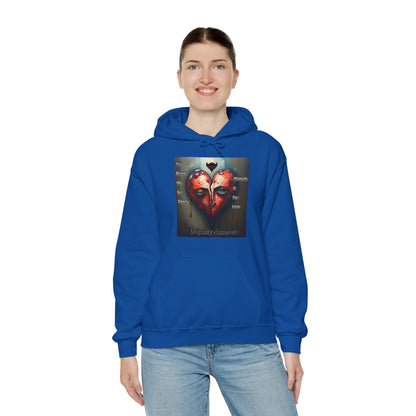 "You Broke Me So Slowly, I Mistook it for Love" Artistic Heart Hoodie - Unisex Heavy Blend™ Sweatshirt with Inspirational Quote