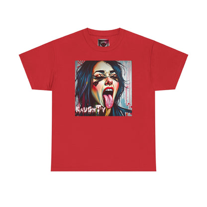 "Naughty" Graphic Unisex Heavy Cotton Tee - Edgy Streetwear T-Shirt