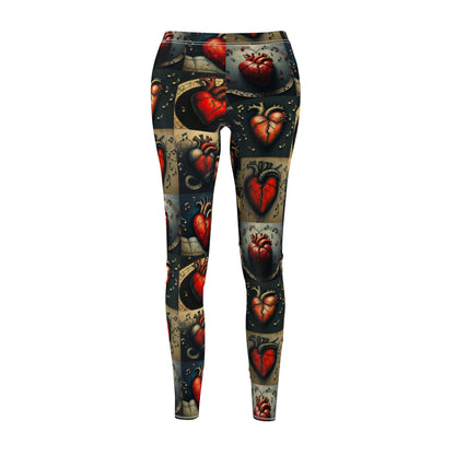 "Our Song" Heart Art Women's Casual Leggings - Stylish and Comfy Activewear