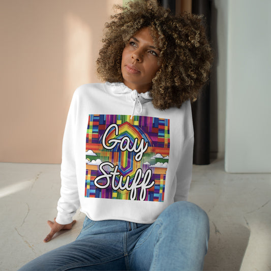 Women's "Gay Stuff" Crop Hoodie