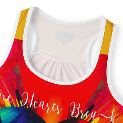 Vibrant Heart Art Women's Tank Top - Perfect for Summer Celebrations