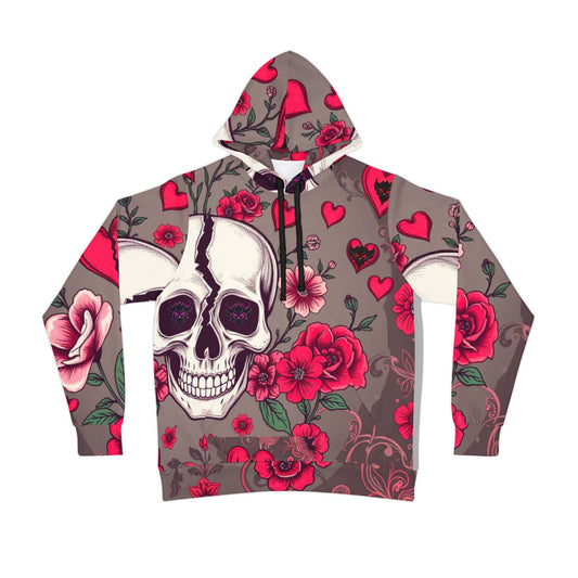 Bold Skull & Floral Athletic Hoodie for Trendsetters