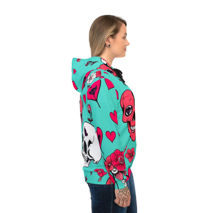 Unique Floral Skull Athletic Hoodie - Perfect for Casual Wear and Celebrations