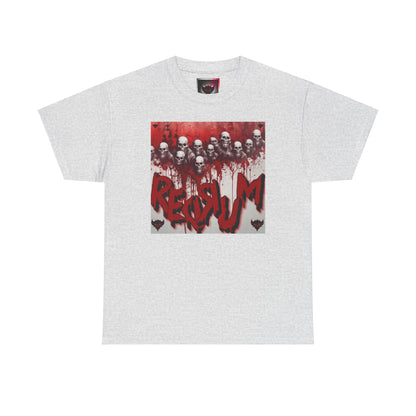 Redrum Horror-Themed Unisex Heavy Cotton T-Shirt- Perfect for Halloween and Horror Fans