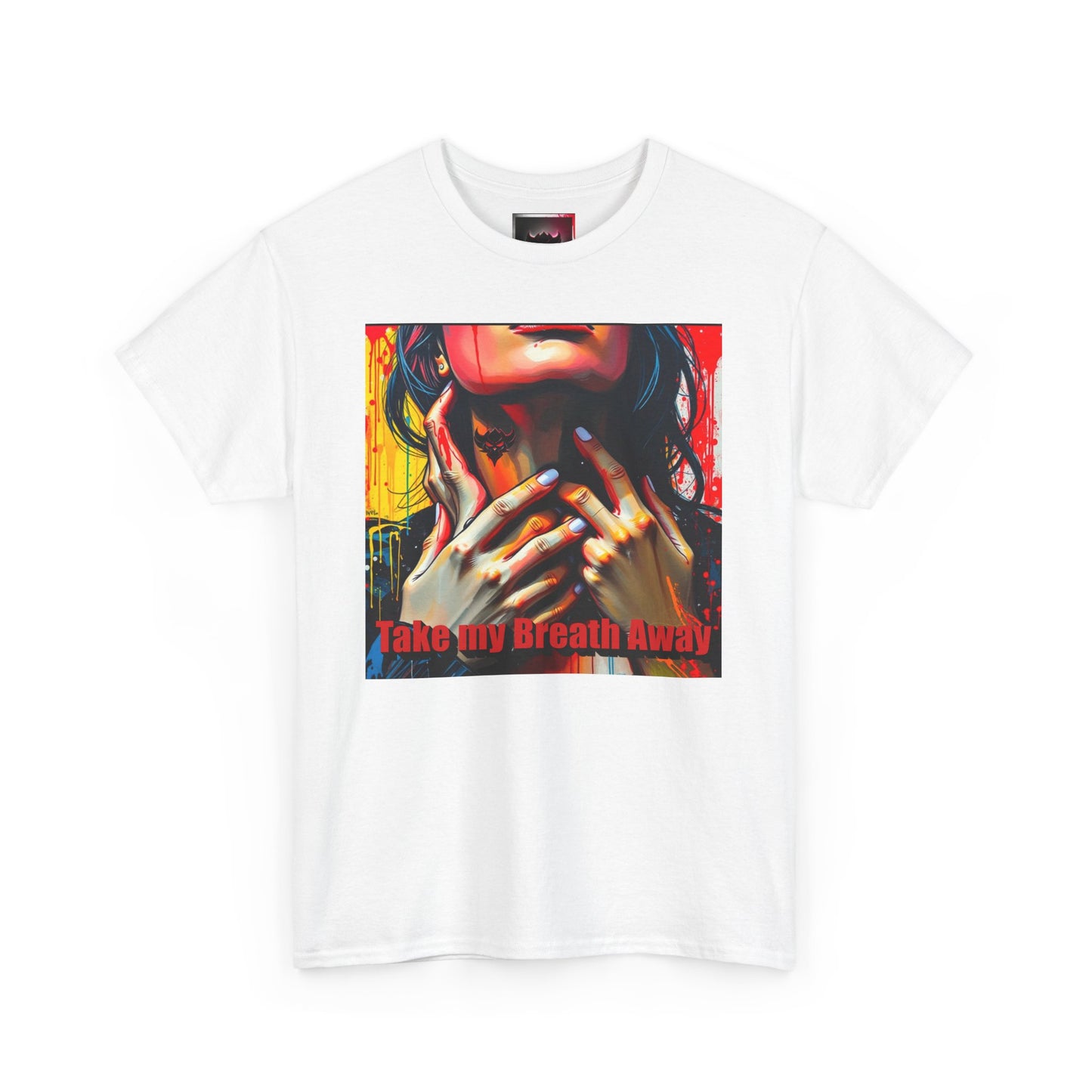 Artistic Unisex Heavy Cotton Tee - 'Take My Breath Away' Design