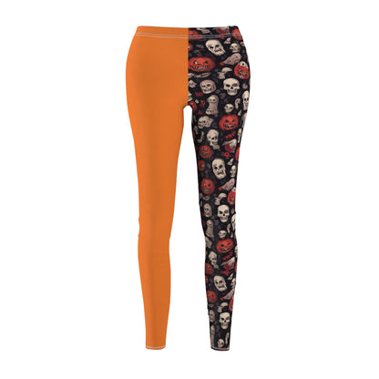 Women's "Halloween Pumpkin & Skulls" Leggings