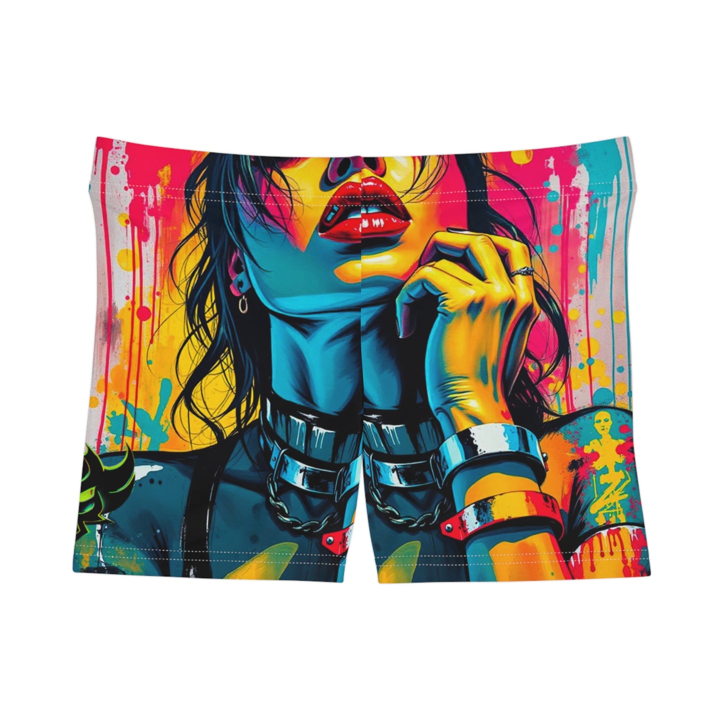 Vibrant Women's Shorts - "Good Girl" Graphic Art Design