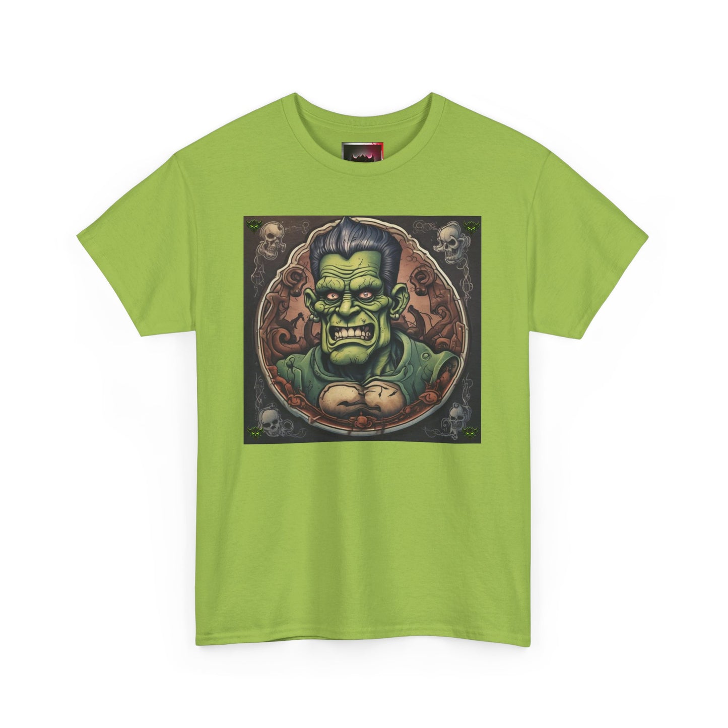 Frankenstein Graphic Unisex Heavy Cotton Tee - Vintage Vibe Halloween Shirt