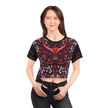 "Chill of Darkness" Gothic Dragon Crop Tee - Unholy Inspired Design