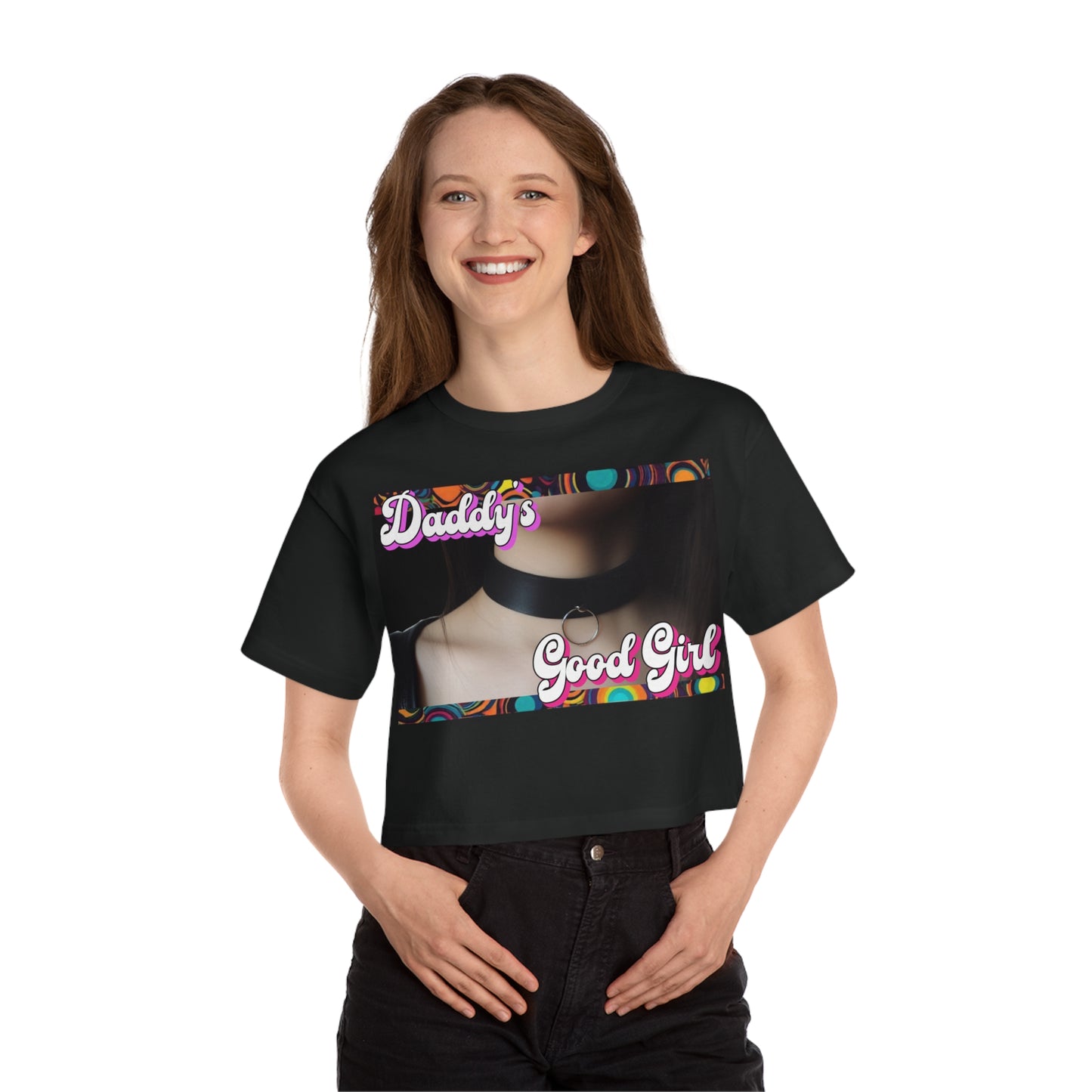 Champion "Daddy's Good Girl" Cropped T-Shirt