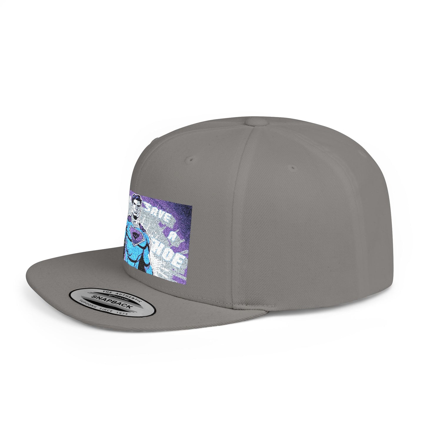 Captain Save a Hoe Flat Bill Snapback Hat - Bold Comic Style Cap for Fun Occasions