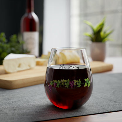 Less Bitching, More Wining-Stemless Wine Glass, 11.75oz