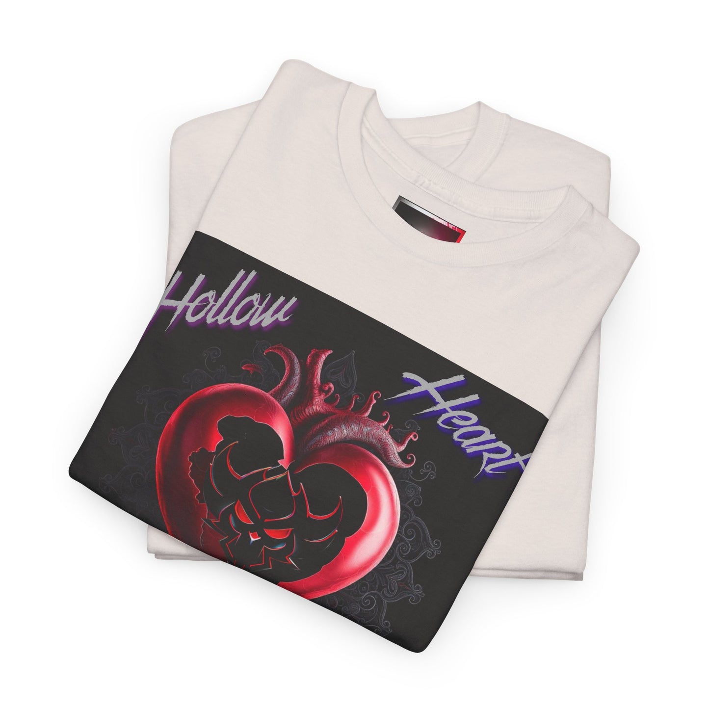 Hollow Heart Heavy Soul Unisex Cotton Tee - Edgy Graphic T-Shirt