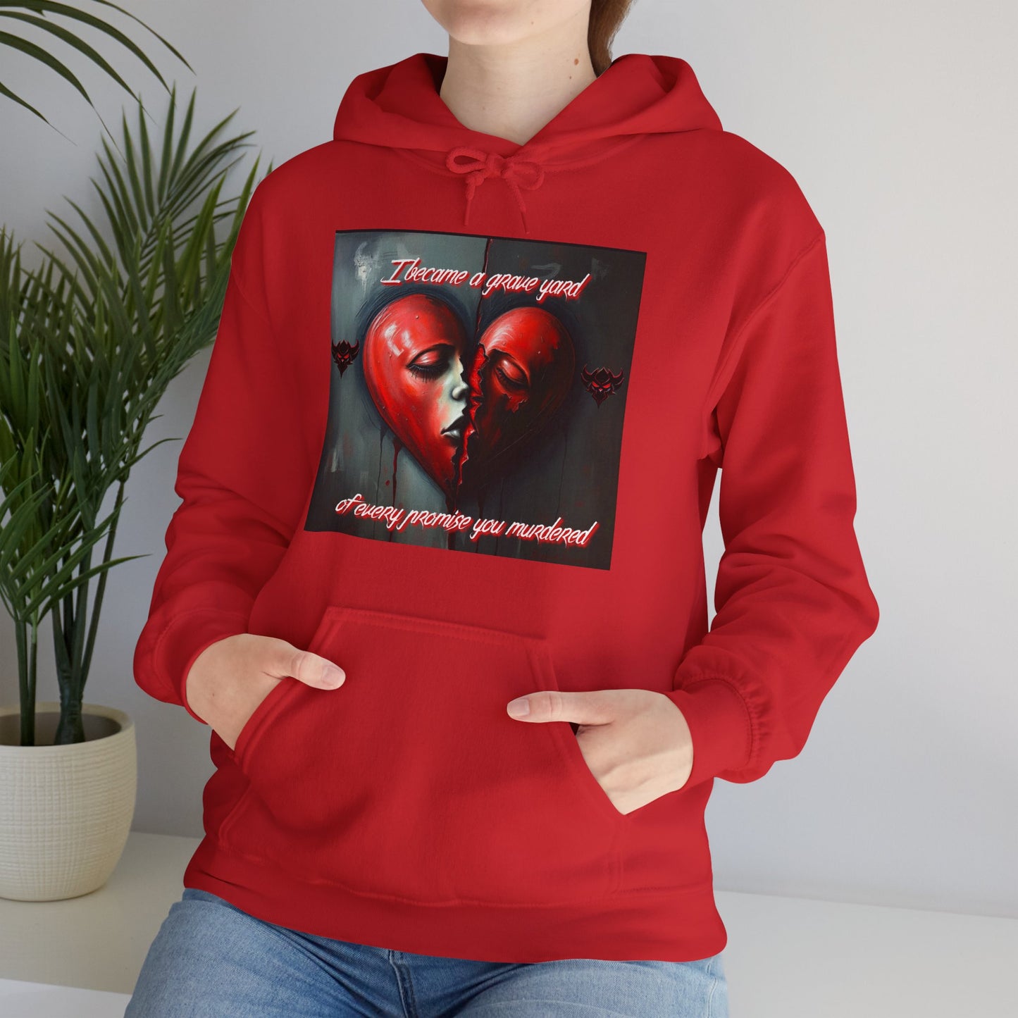 "I Became a Graveyard, to Every Promise You Murdered" Unisex Heavy Blend™ Hooded Sweatshirt