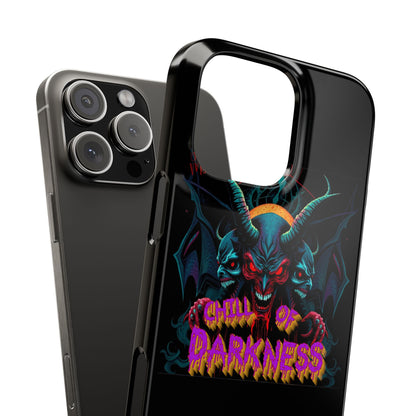 Chill of Darkness Slim Phone Case - Gothic Demon Design